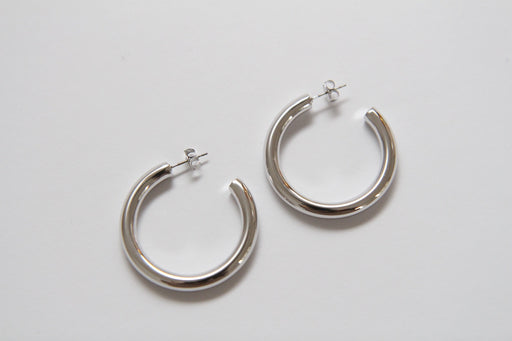 silver plated brass earrings
